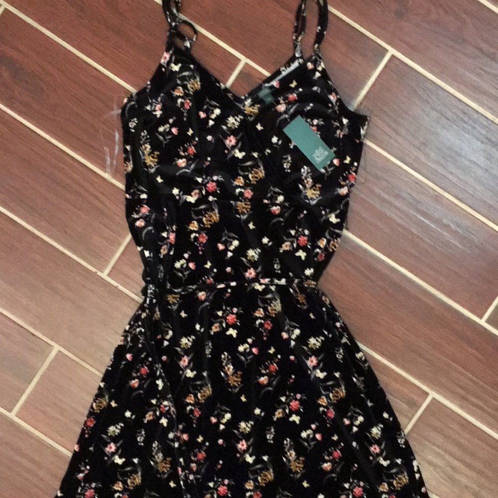 NWT! Floral, velvet maxi dress from Target.